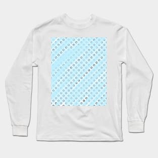 Sky blue watercolor circle pattern Long Sleeve T-Shirt